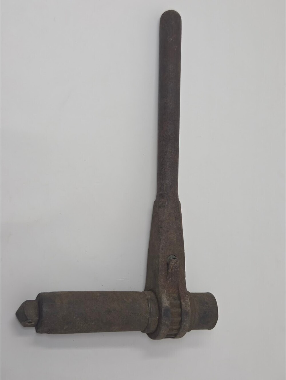 Antique 1800s Railroad Pack Ratchet Wrench Long Handle Steel Tool STILL TURNS!